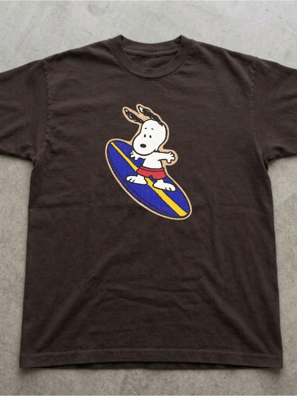 Surfing Dog Graphic Tee Gildan Heavyweight Cotton T-shirt